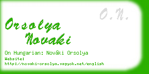orsolya novaki business card